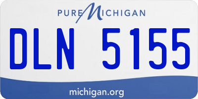 MI license plate DLN5155