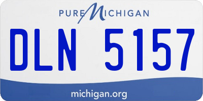 MI license plate DLN5157