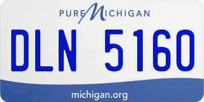 MI license plate DLN5160
