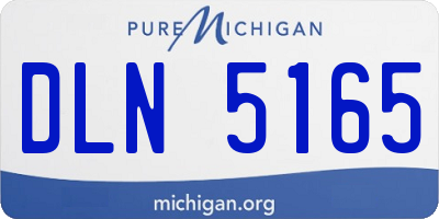 MI license plate DLN5165