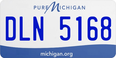 MI license plate DLN5168