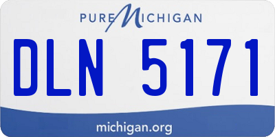 MI license plate DLN5171