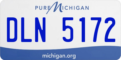 MI license plate DLN5172