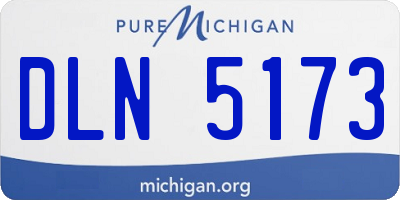 MI license plate DLN5173