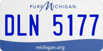 MI license plate DLN5177