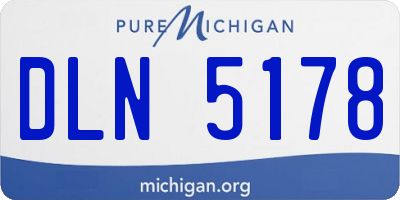 MI license plate DLN5178