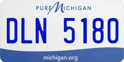 MI license plate DLN5180