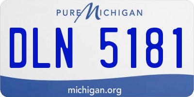 MI license plate DLN5181