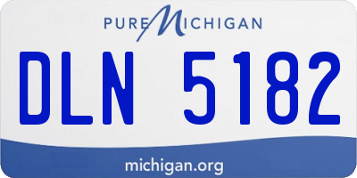 MI license plate DLN5182