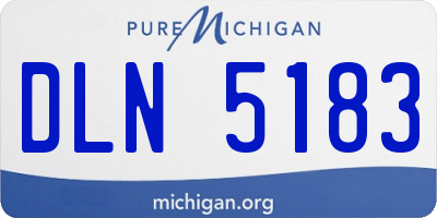 MI license plate DLN5183