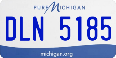 MI license plate DLN5185