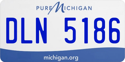 MI license plate DLN5186