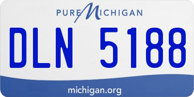 MI license plate DLN5188