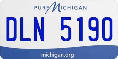 MI license plate DLN5190