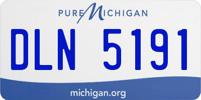 MI license plate DLN5191