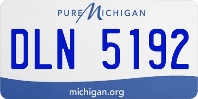 MI license plate DLN5192
