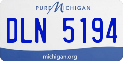 MI license plate DLN5194