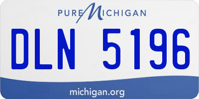 MI license plate DLN5196