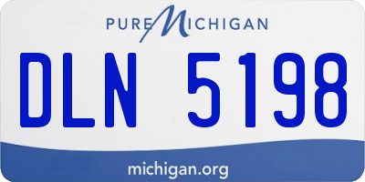 MI license plate DLN5198