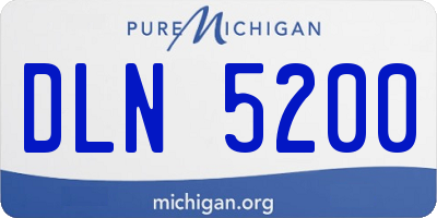 MI license plate DLN5200