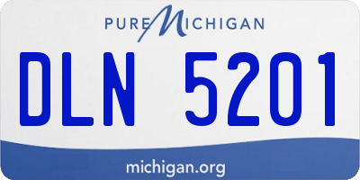 MI license plate DLN5201