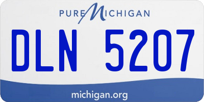 MI license plate DLN5207