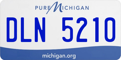 MI license plate DLN5210