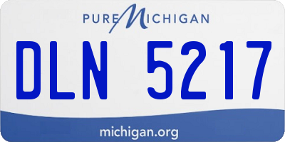 MI license plate DLN5217