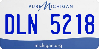 MI license plate DLN5218