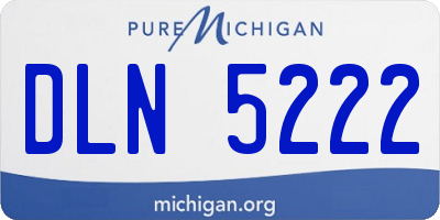 MI license plate DLN5222