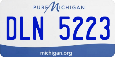 MI license plate DLN5223