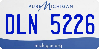 MI license plate DLN5226