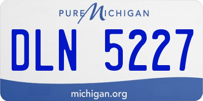 MI license plate DLN5227
