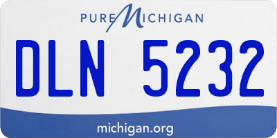 MI license plate DLN5232