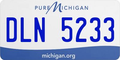 MI license plate DLN5233