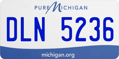 MI license plate DLN5236