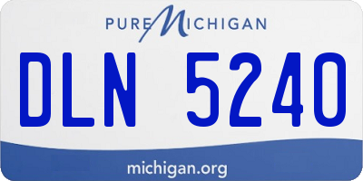 MI license plate DLN5240
