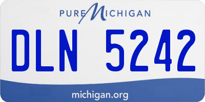 MI license plate DLN5242
