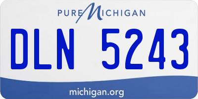 MI license plate DLN5243