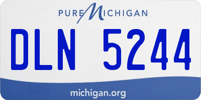 MI license plate DLN5244