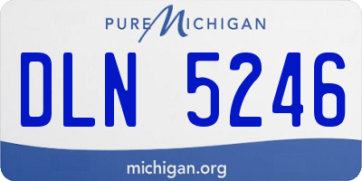 MI license plate DLN5246