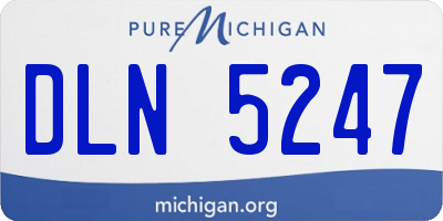 MI license plate DLN5247