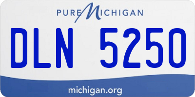 MI license plate DLN5250