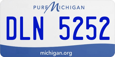 MI license plate DLN5252