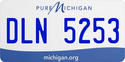 MI license plate DLN5253