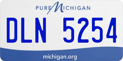 MI license plate DLN5254