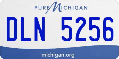 MI license plate DLN5256