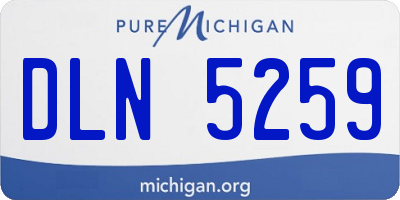 MI license plate DLN5259