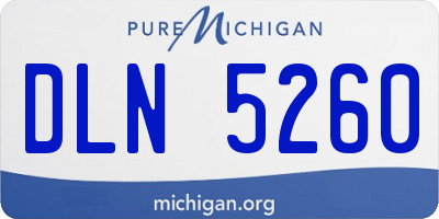 MI license plate DLN5260