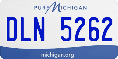 MI license plate DLN5262